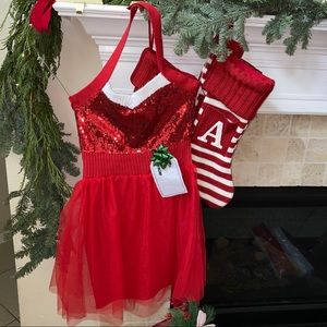 Christmas Xmas Sweater Sequin present gift dress